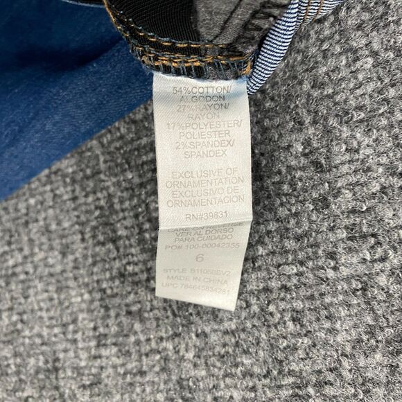 Democracy Ab Solution Jeans Womens 6 Blue Mid Rise Elastic Waist Skinny Casual - Picture 5 of 9